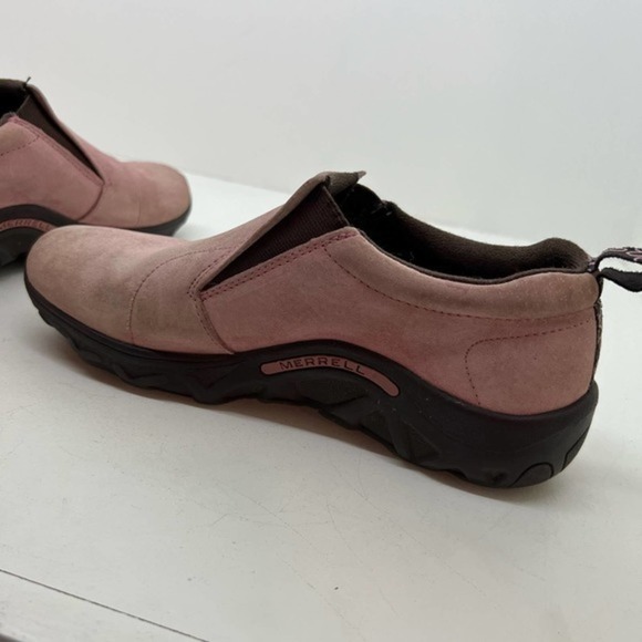 Merrell Jungle Moc Youth Jr. Dusty Rose Suede Slip On Size 7 play condition - Picture 5 of 11